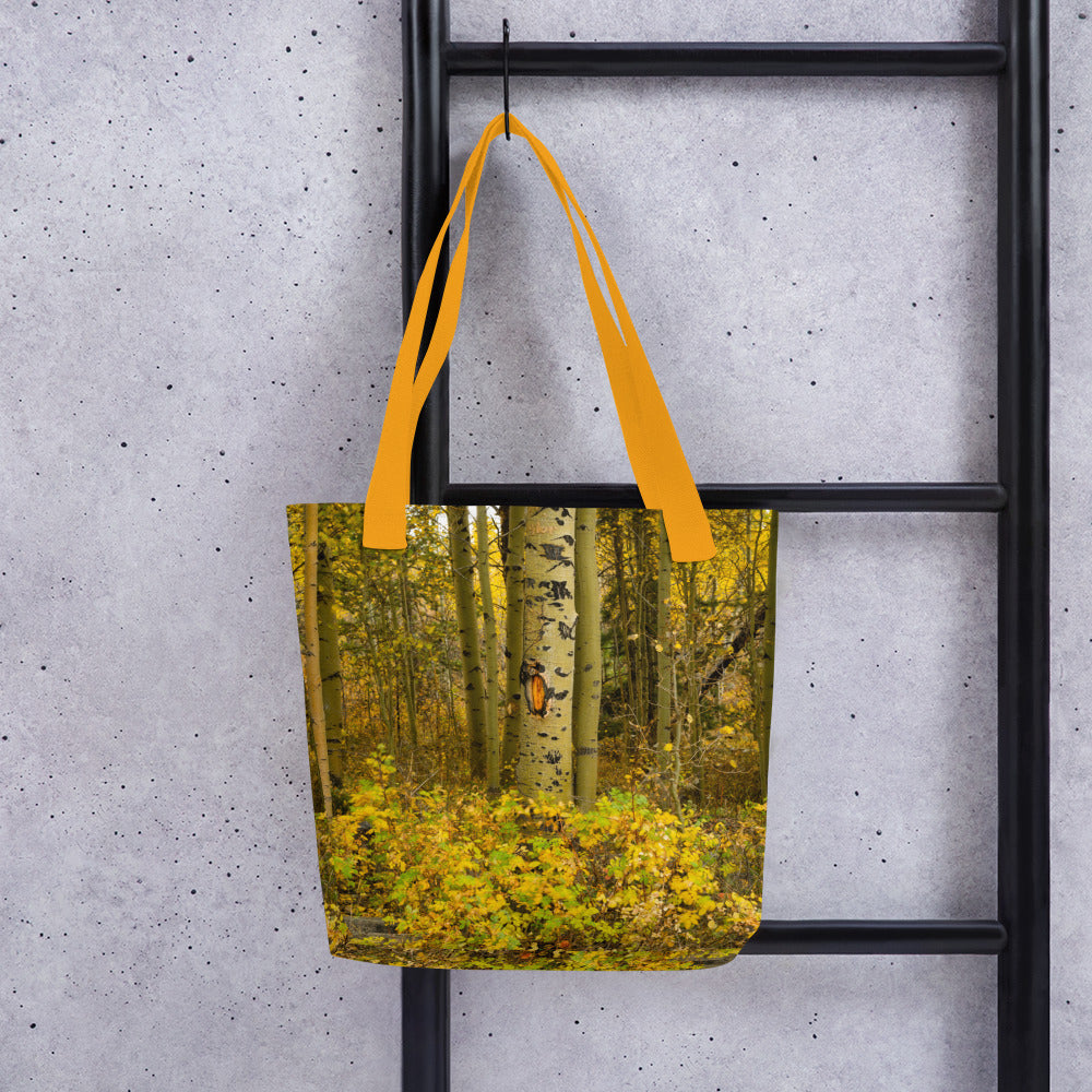 Detail Aspen Trees in the Fall All-Over  Small Tote bag