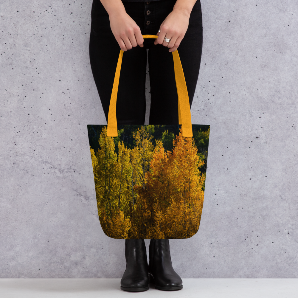 Aspens in the Fall All-Over Print Small Tote bag