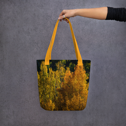 Aspens in the Fall All-Over Print Small Tote bag