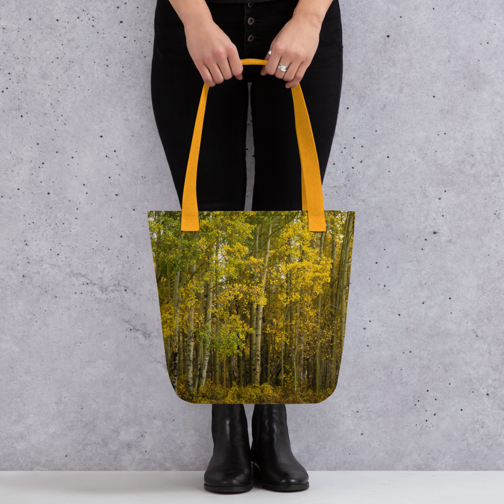 Aspens in the Fall All-Over Print Small Tote bag