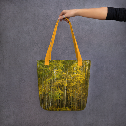 Aspens in the Fall All-Over Print Small Tote bag