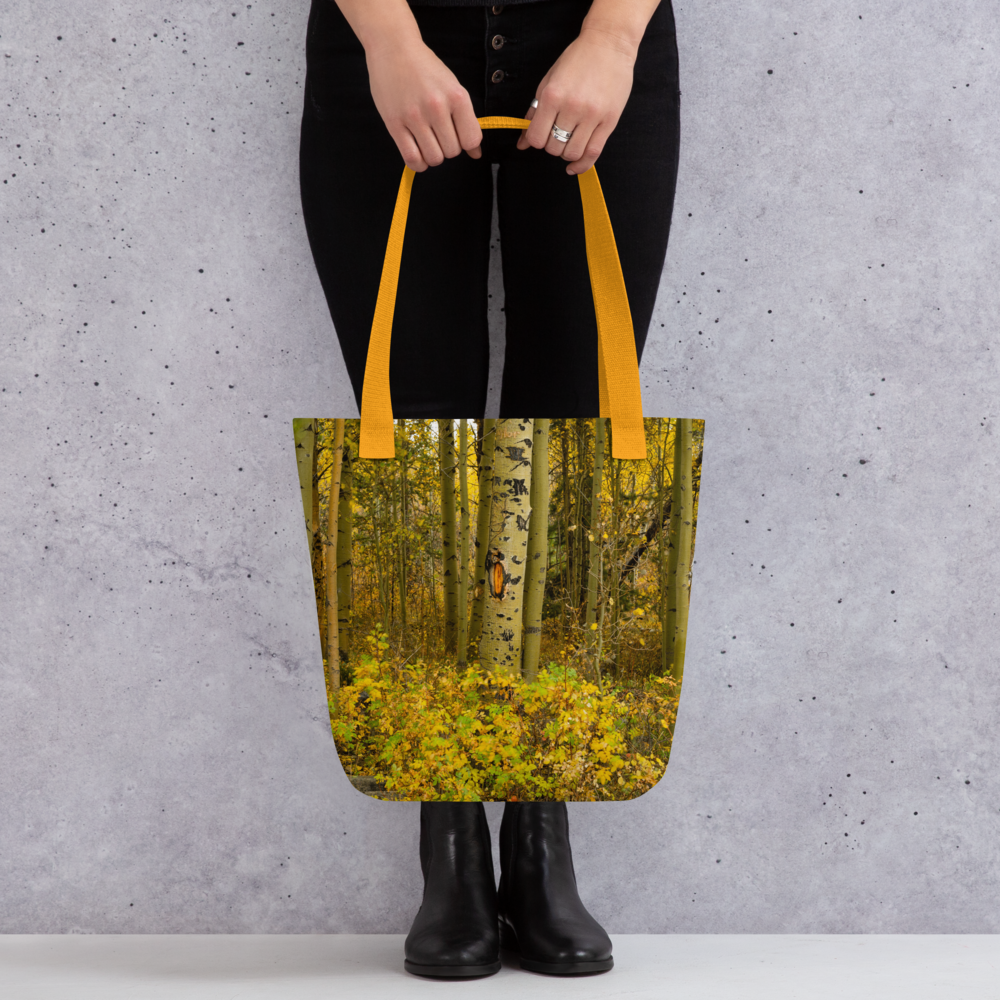 Detail Aspen Trees in the Fall All-Over  Small Tote bag