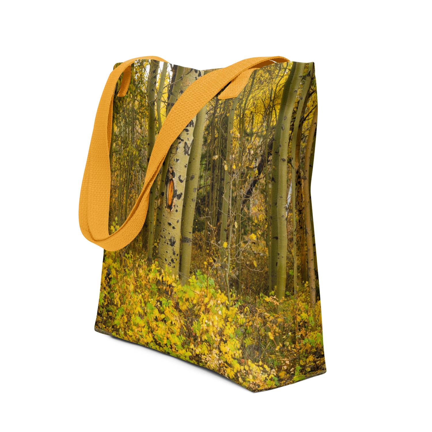 Detail Aspen Trees in the Fall All-Over  Small Tote bag