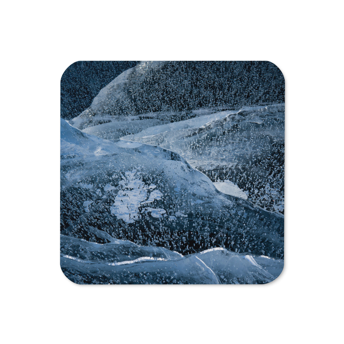 Texture Of Frozen Fremont Lake Cork-back coaster