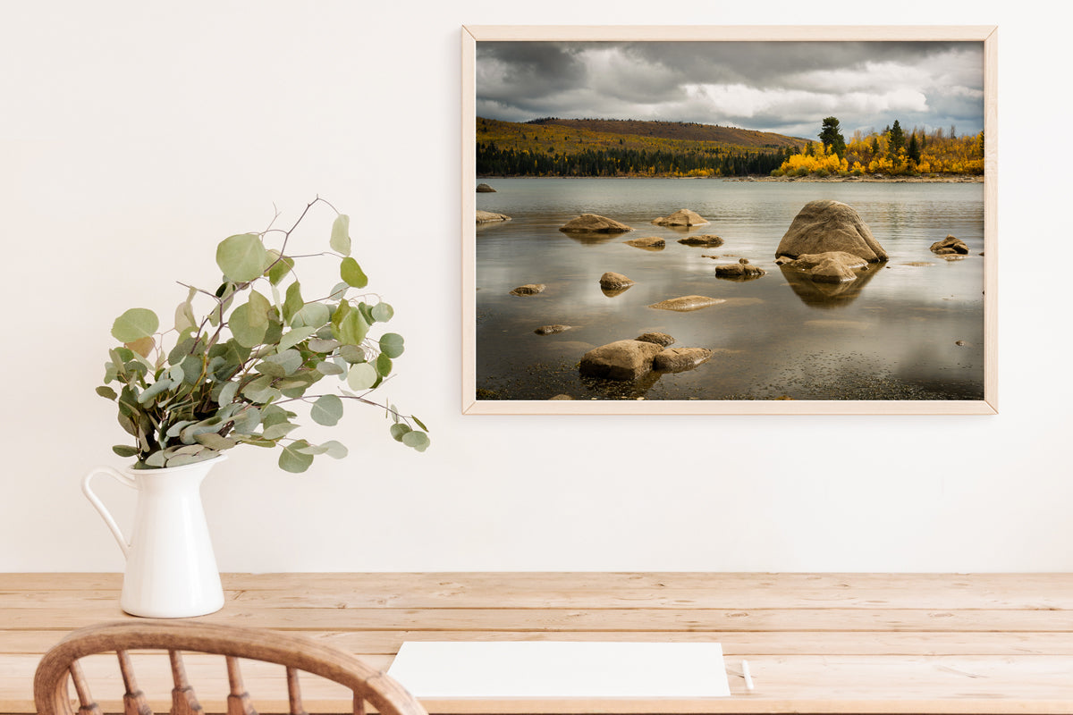 New Fork Lake, Wyoming in the Fall  Home Decor Wall Art