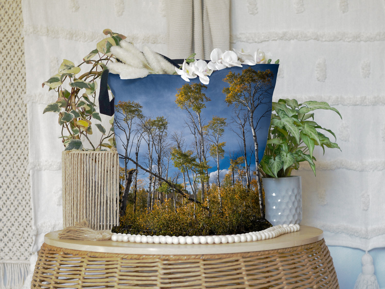 Aspens in the Fall All-Over Print Large Tote Bag