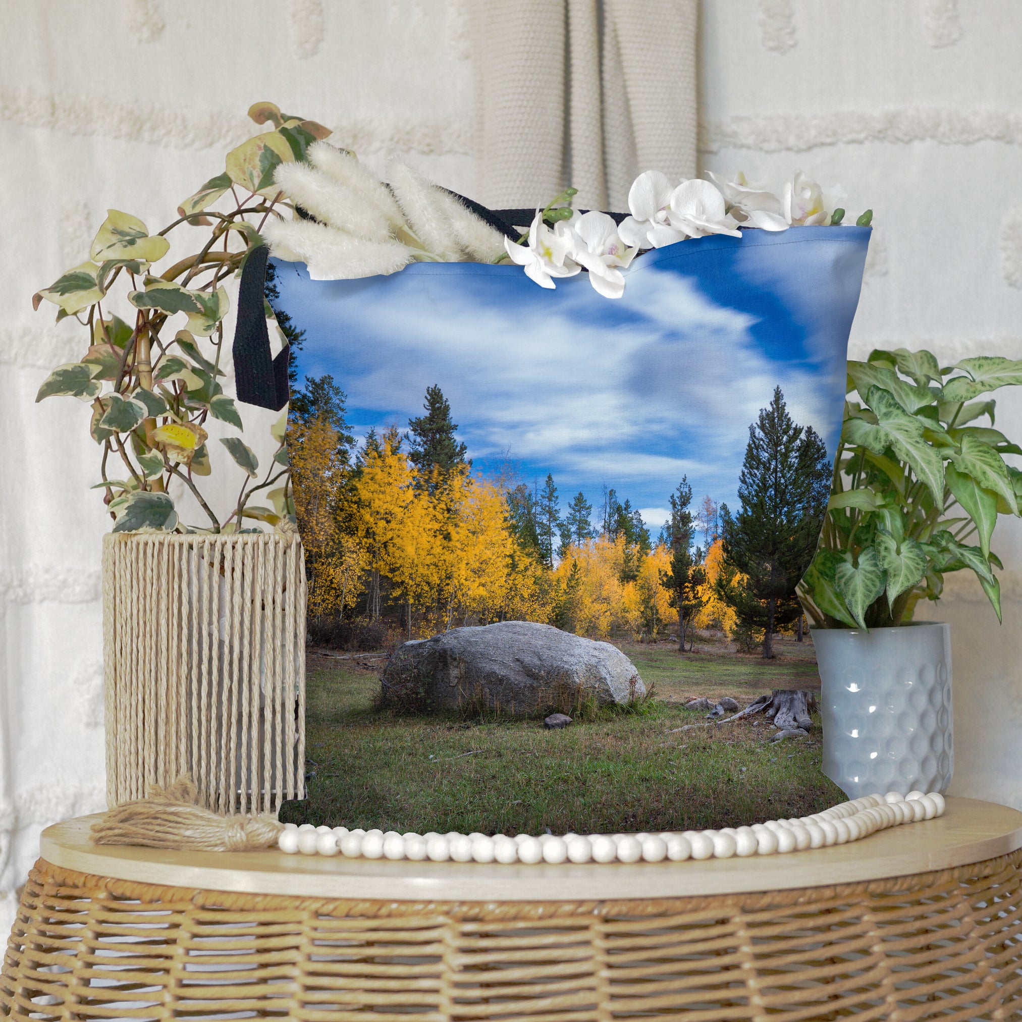 Fall in Wyoming All-Over Print Large Tote Bag