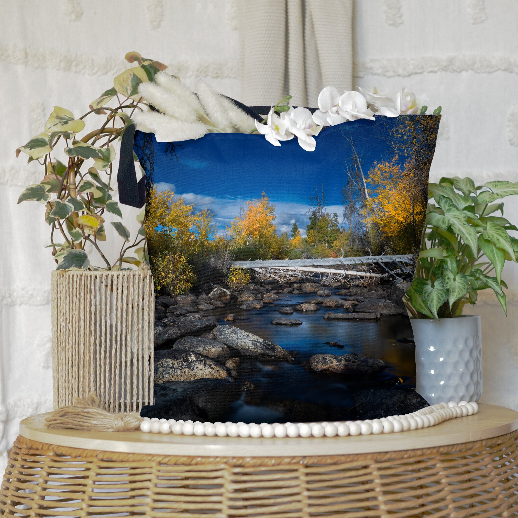 Aspens in the Fall All-Over Print Large Tote Bag