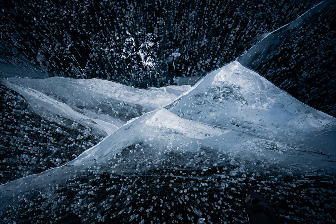 Abstract Photography: Texture of Frozen Lake 9