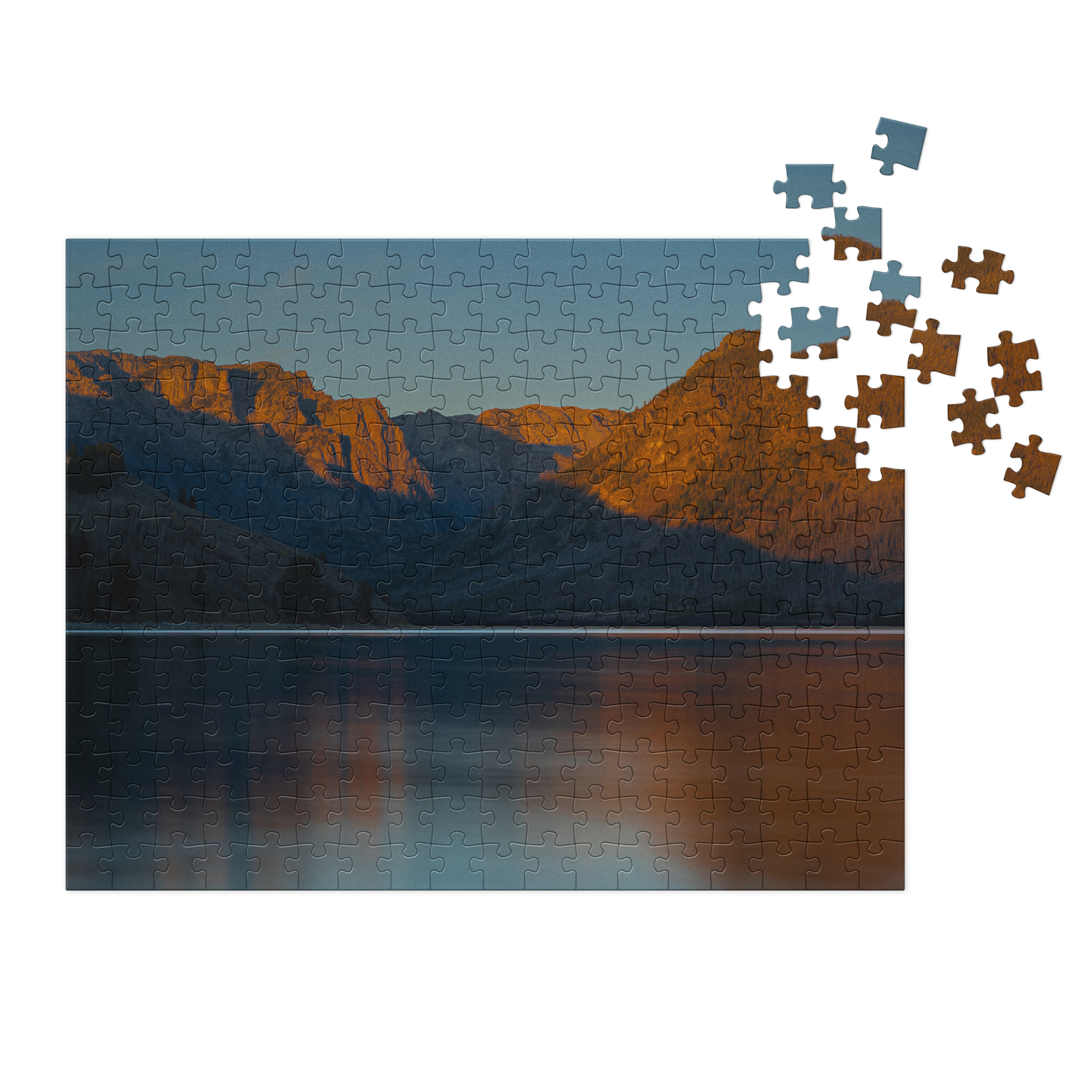 New Fork Lake Jigsaw puzzle with tin