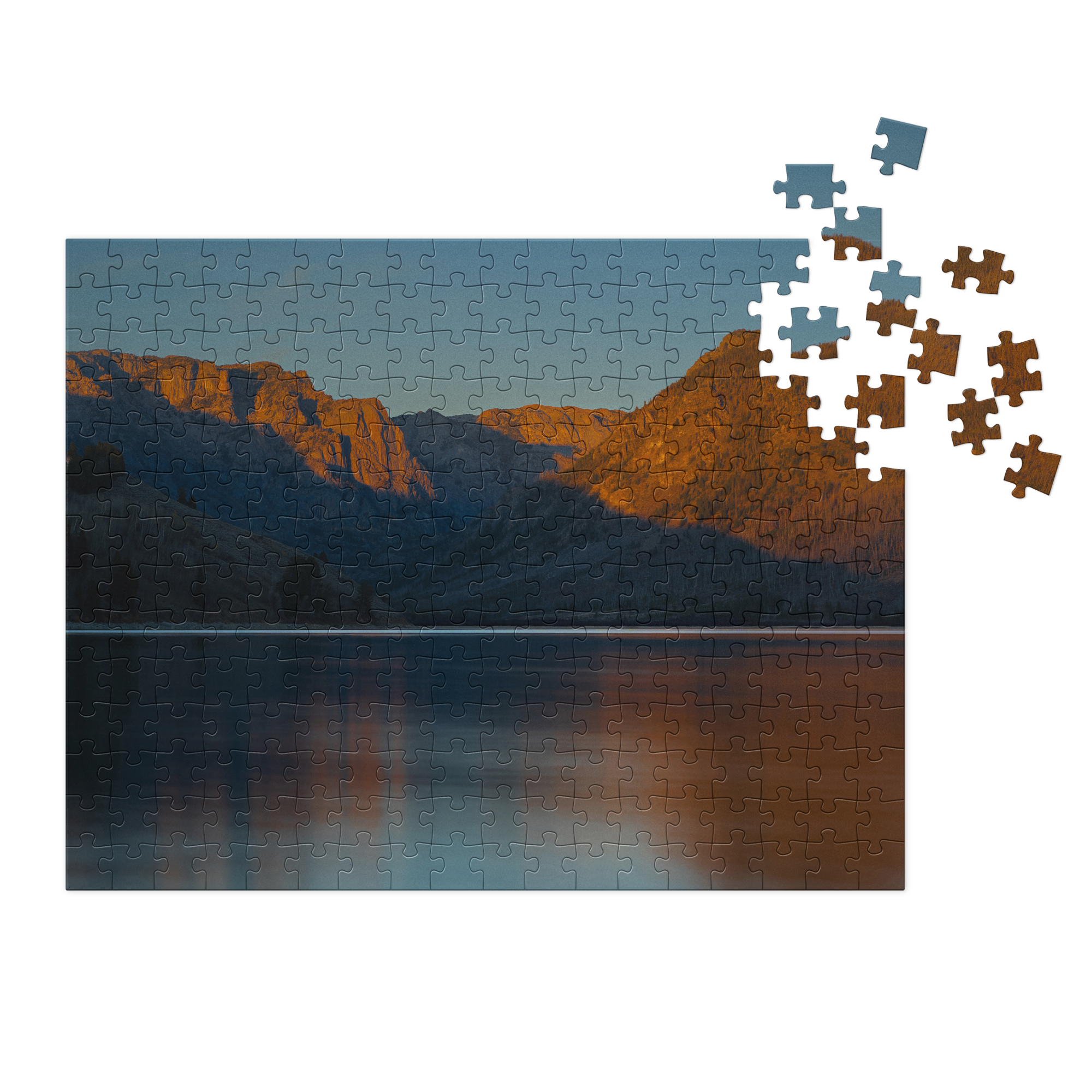 New Fork Lake Jigsaw puzzle with tin