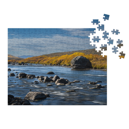 Fall Scenery Jigsaw puzzle with tin
