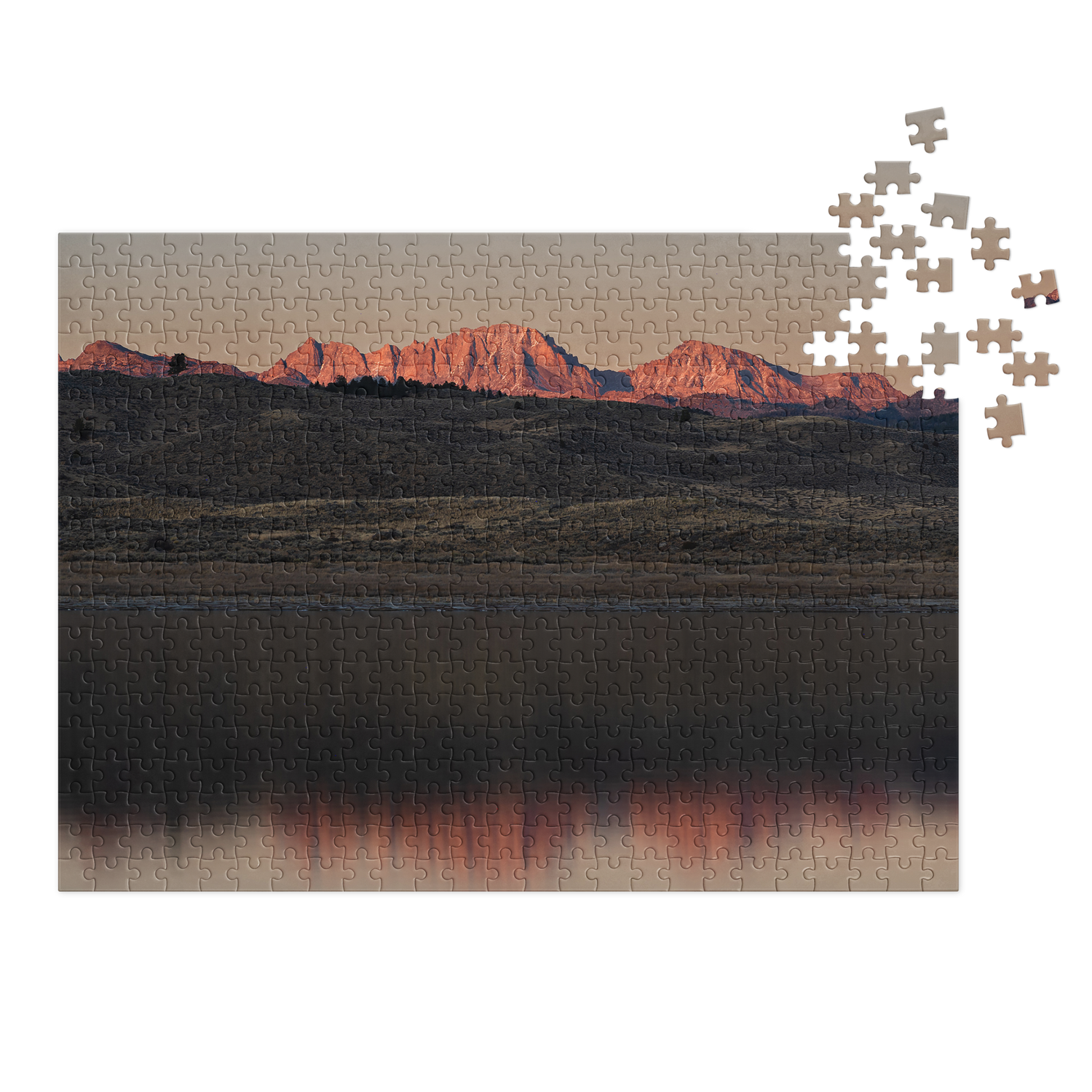 Wind River Range at Sunset Jigsaw puzzle with tin