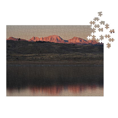 Wind River Range at Sunset Jigsaw puzzle with tin