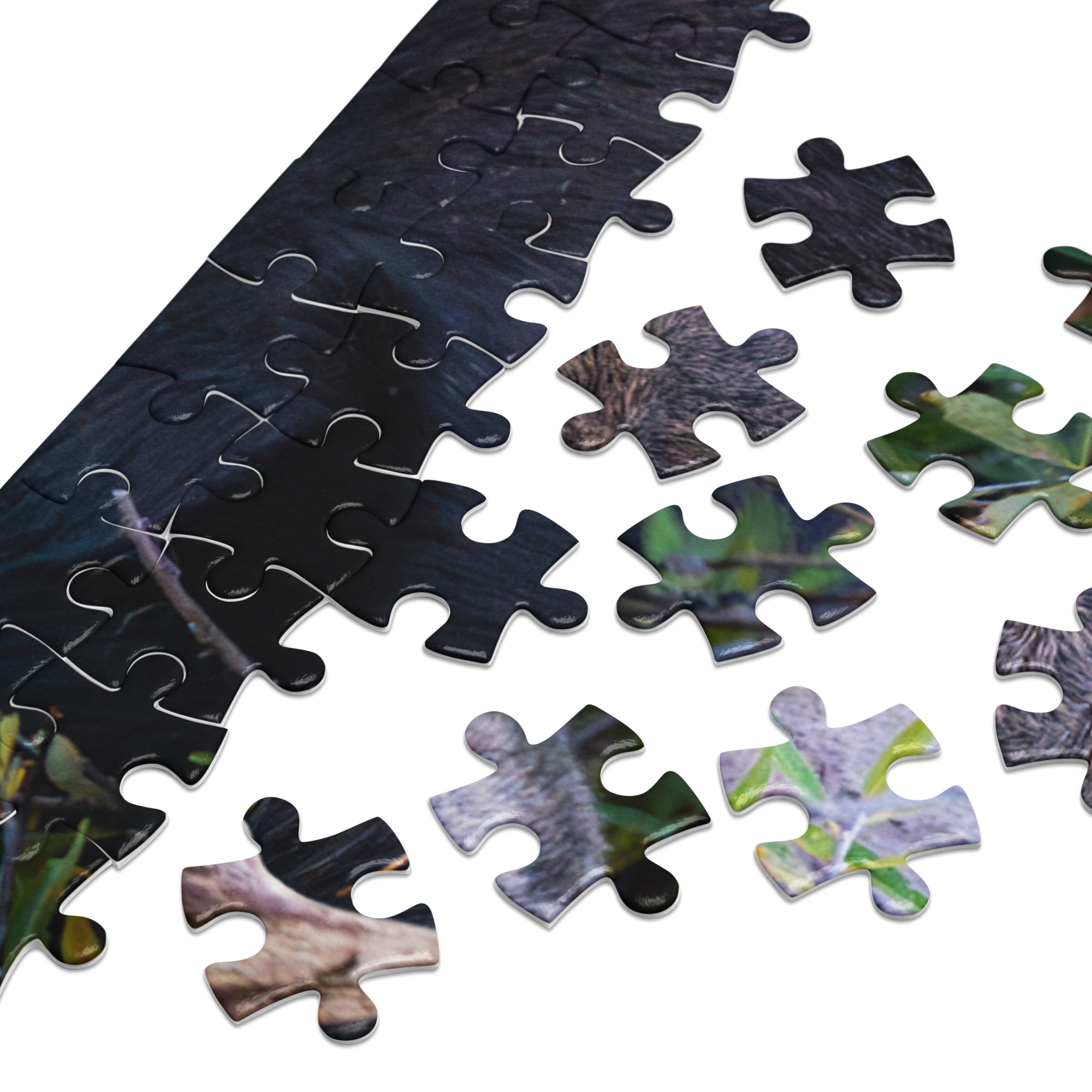 Moose Jigsaw puzzle with tin