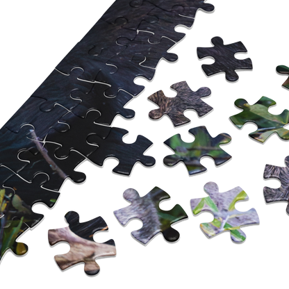 Moose Jigsaw puzzle with tin
