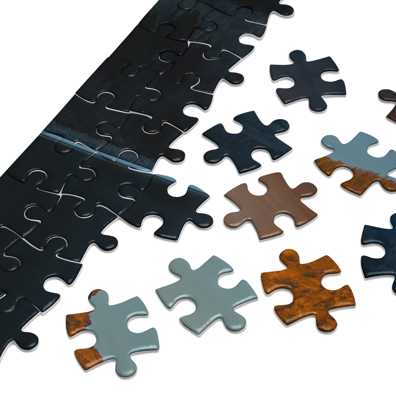 New Fork Lake Jigsaw puzzle with tin