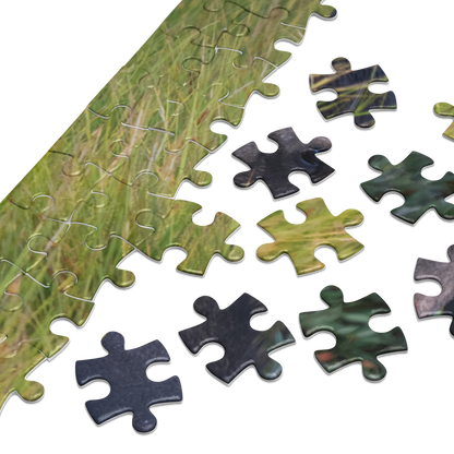 Moose Jigsaw puzzle with tin