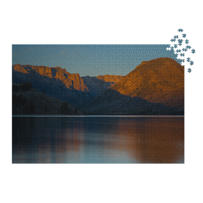 New Fork Lake Jigsaw puzzle with tin