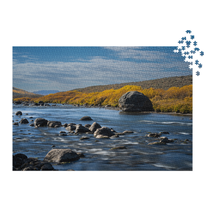 Fall Scenery Jigsaw puzzle with tin