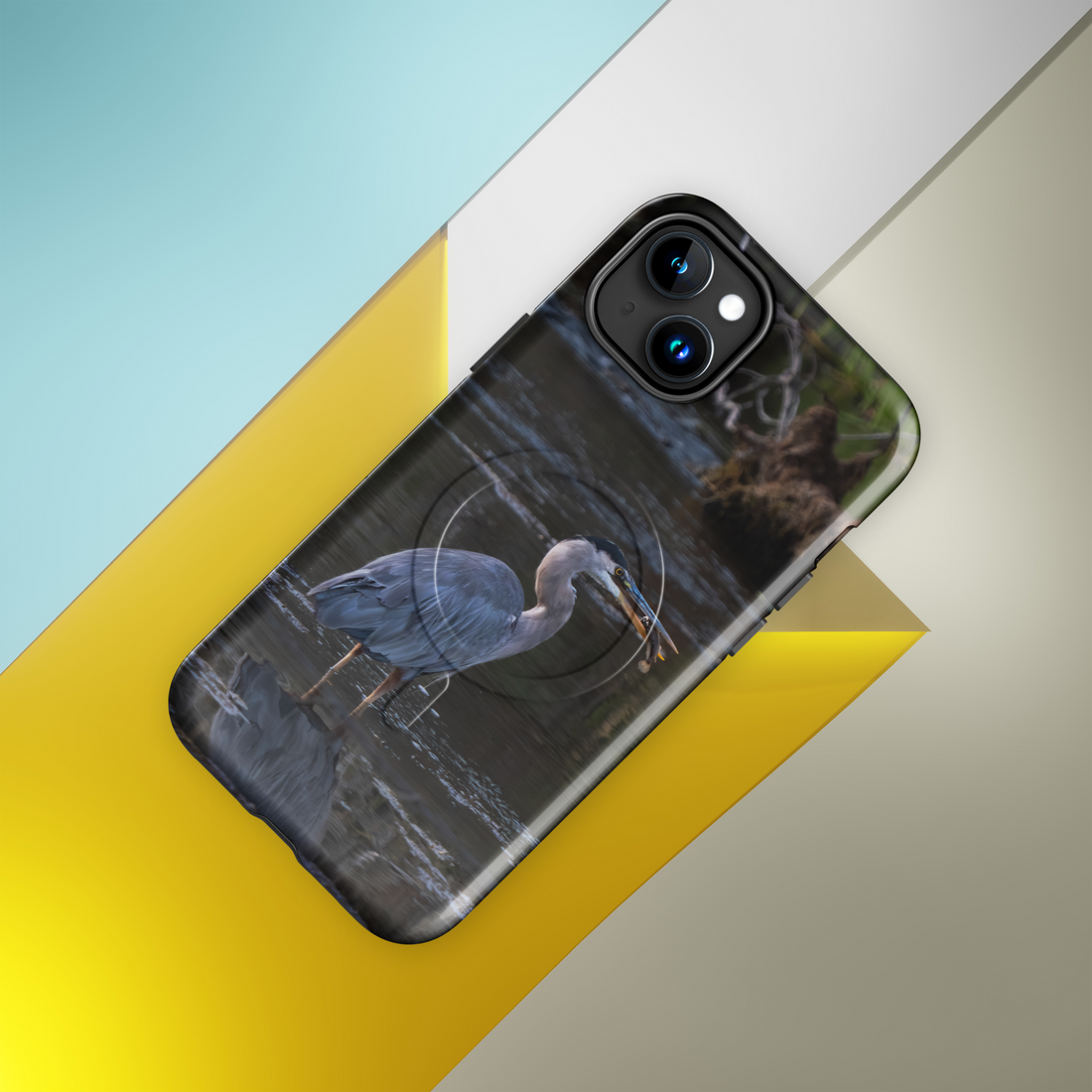 Blue Heron at sunrise — MagSafe cover