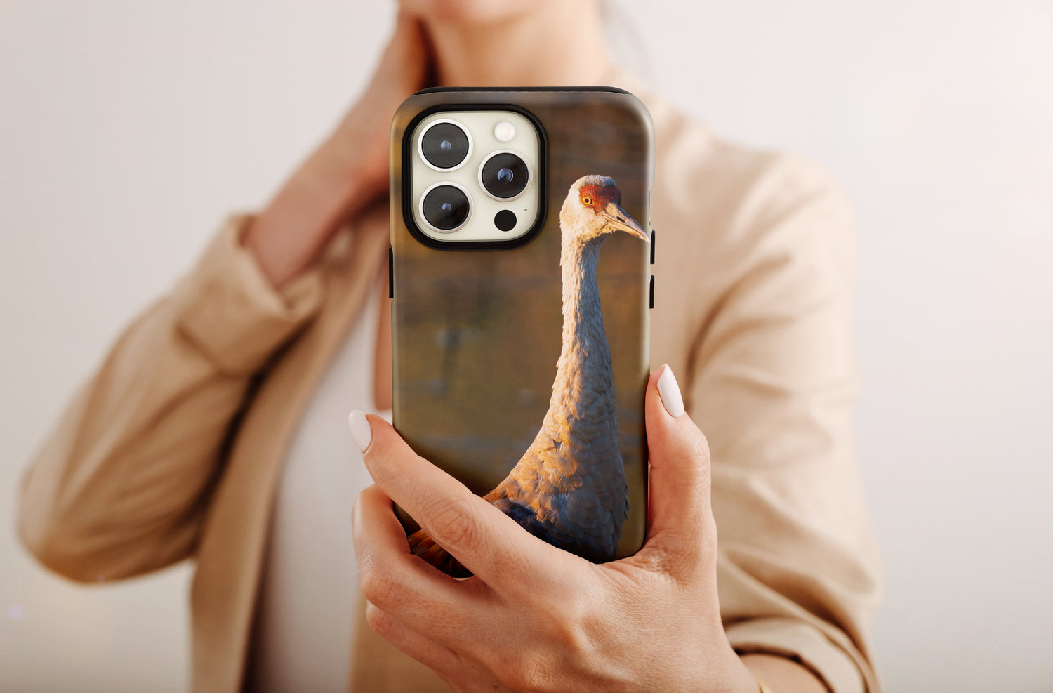 Sandhill Crane Family iPhone Cover — Patience Carried Through Wyoming Wind