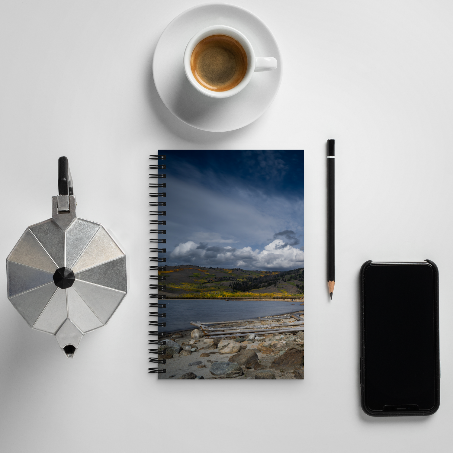 Fall Lake Scenery Spiral Notebook