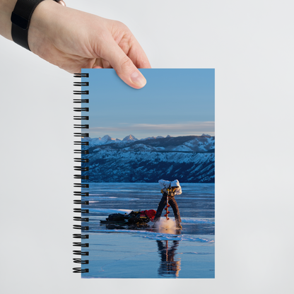 Frozen Lake Spiral notebook