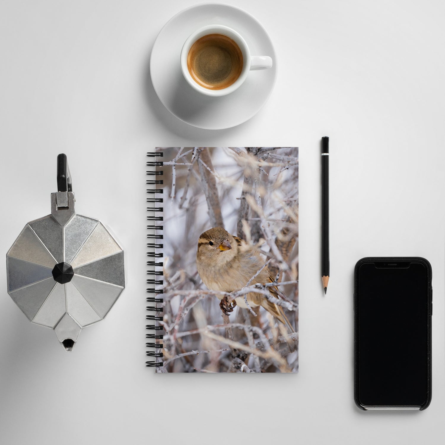 House Sparrow Spiral notebook