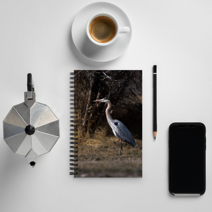 Blue Heron Spiral notebook