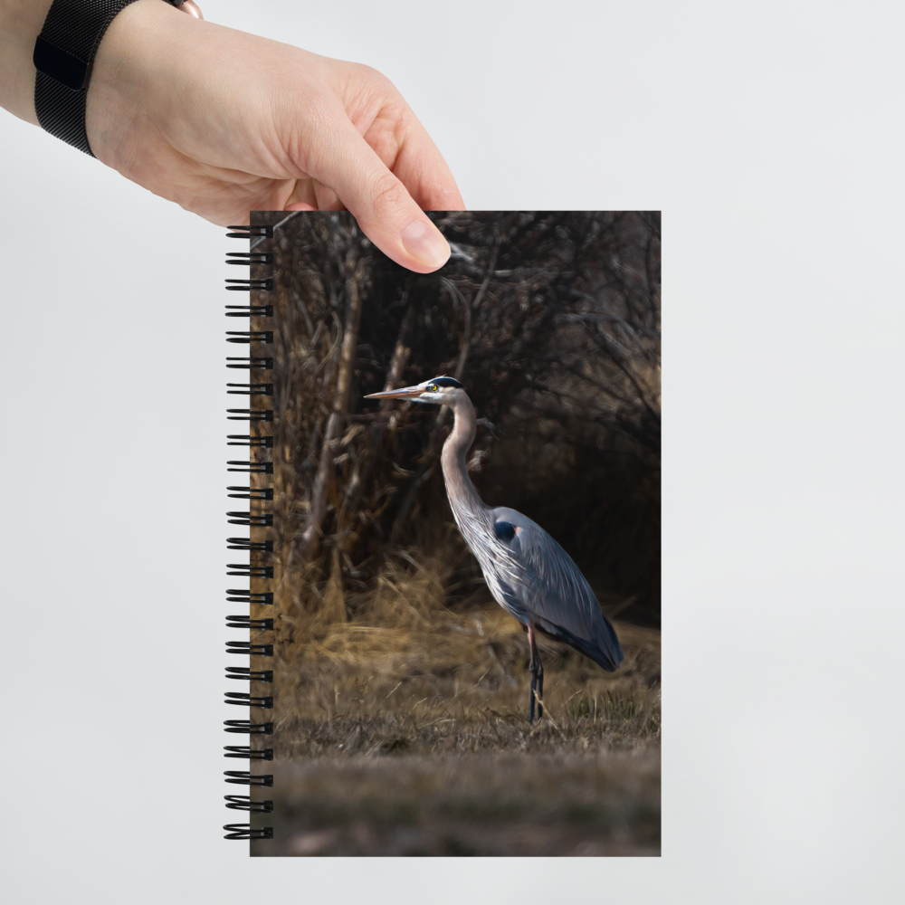 Blue Heron Spiral notebook