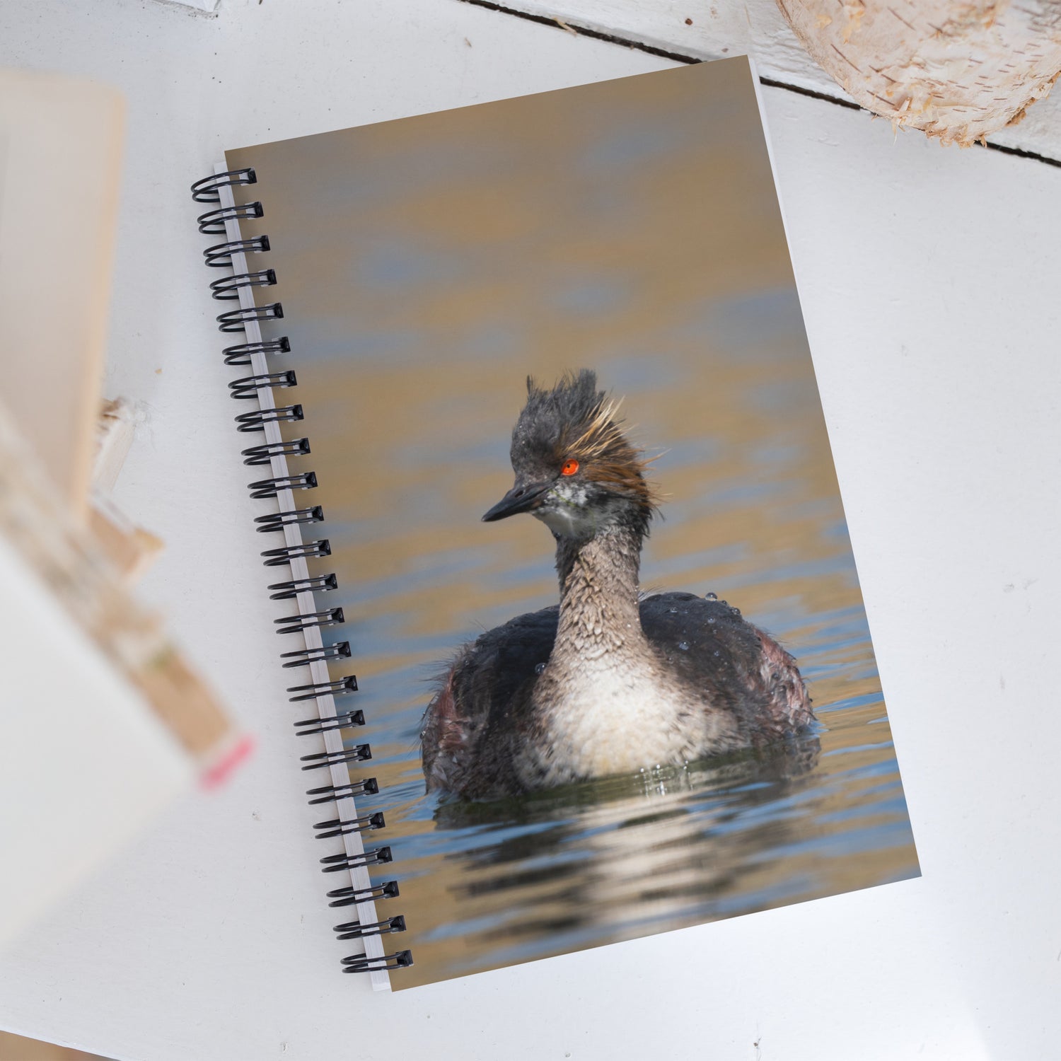 Eered Grebe Spiral notebook