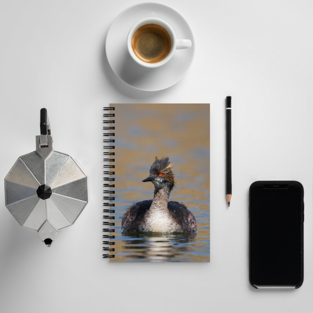 Eered Grebe Spiral notebook