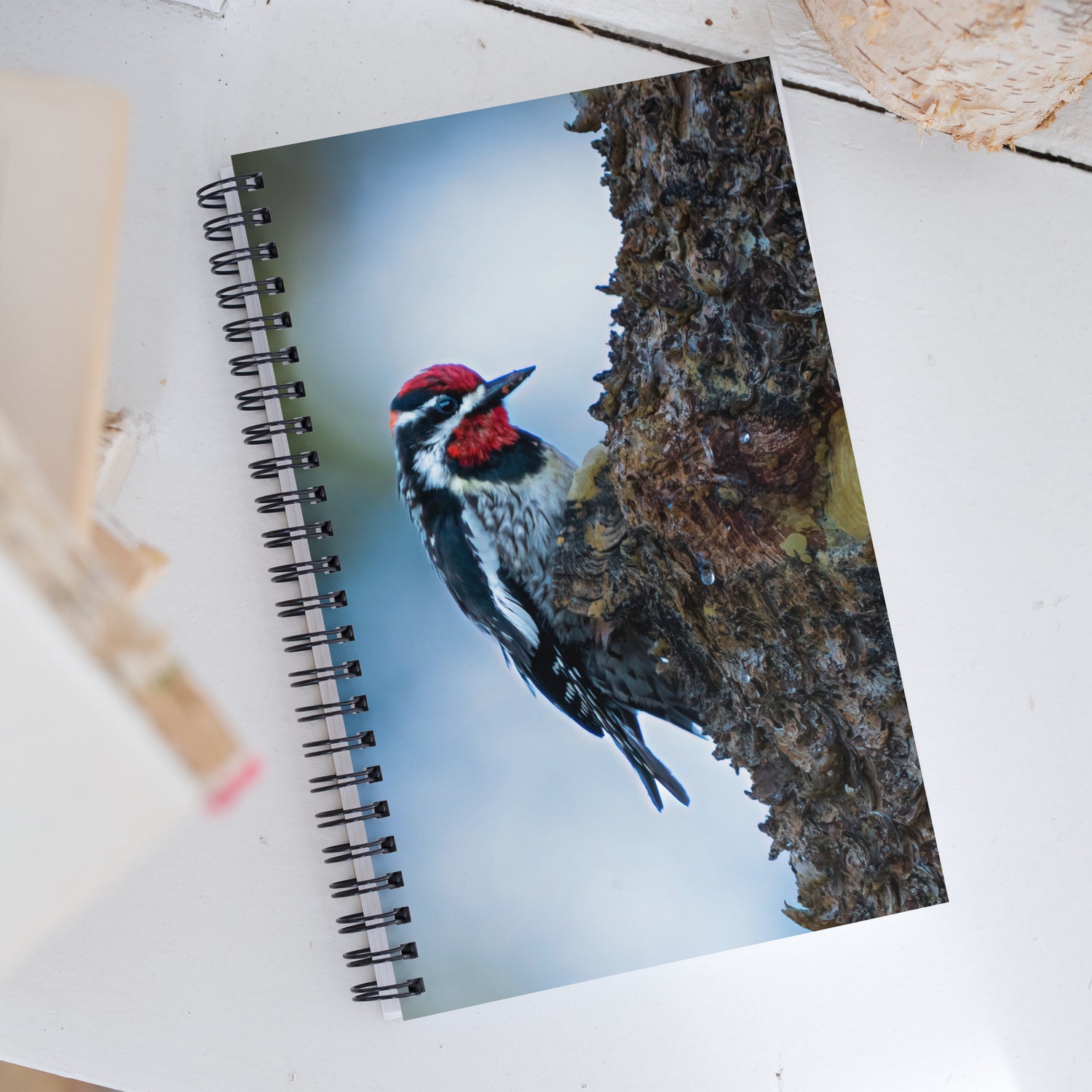 Woodpecker Spiral notebook