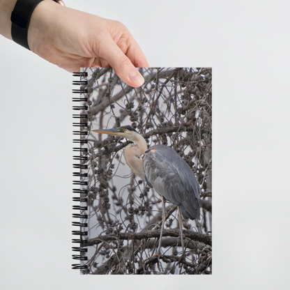 Blue Heron Spiral notebook