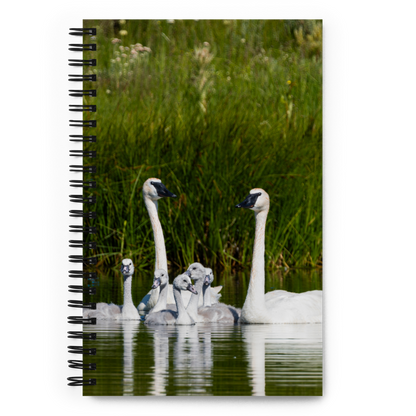 Swan Family Spiral notebook