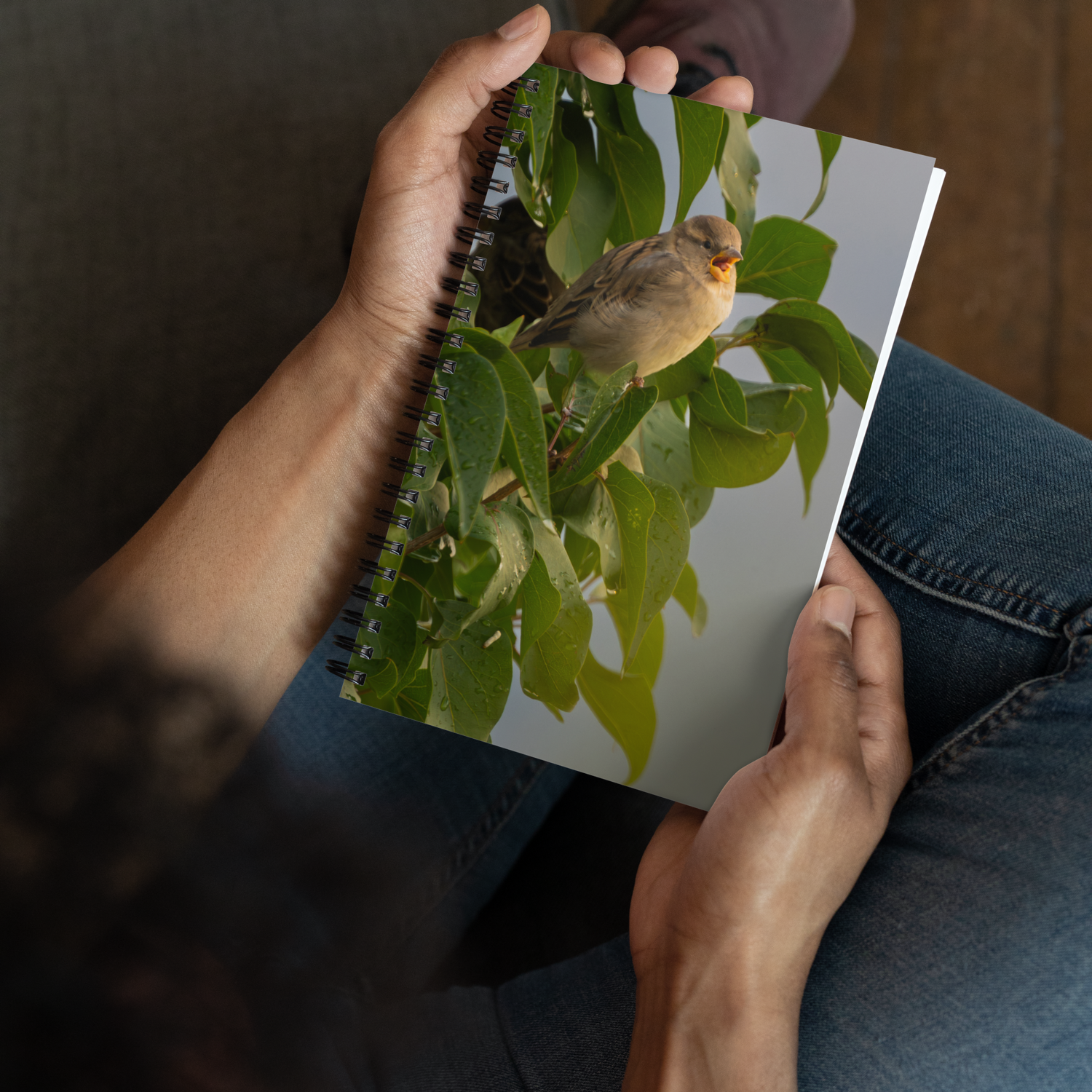 Common Sparrow Spiral notebook