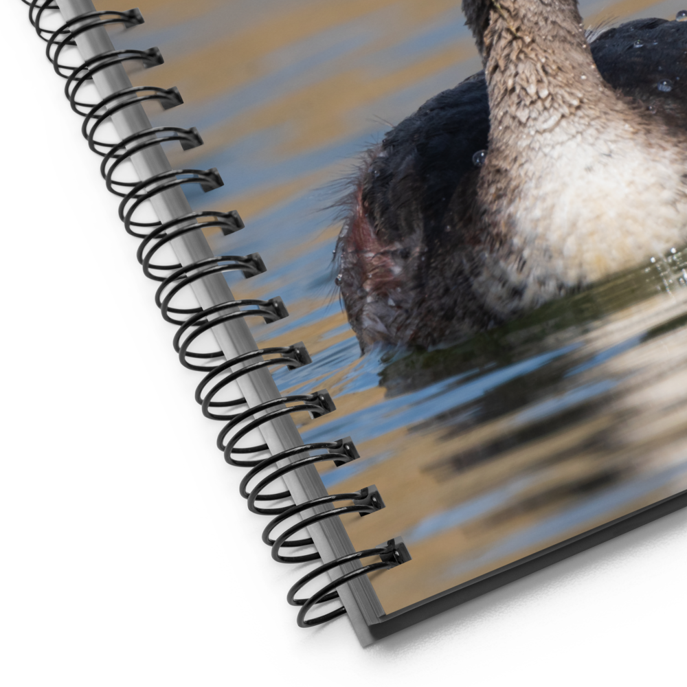 Eered Grebe Spiral notebook