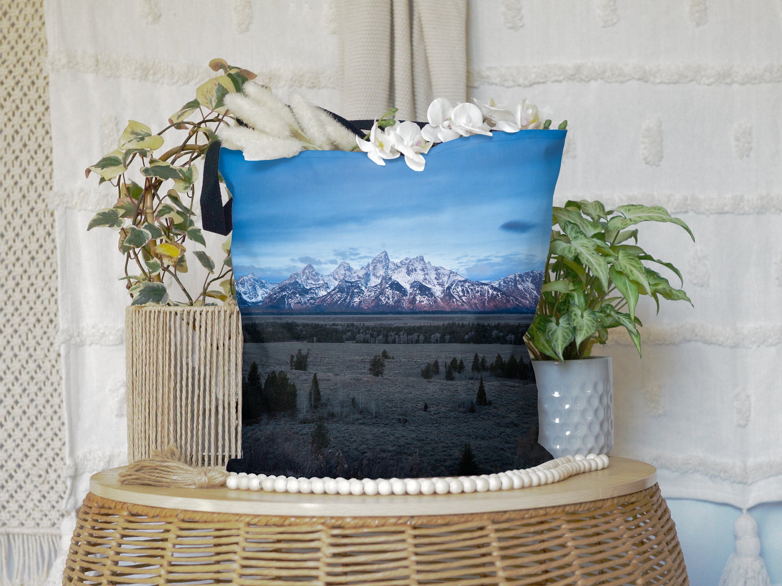 Grand Teton Sunrise: Large Tote Bags that Carry Wyoming’s Winter Beauty