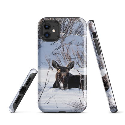 Moose Laying in the Snow Tough Case for iPhone®