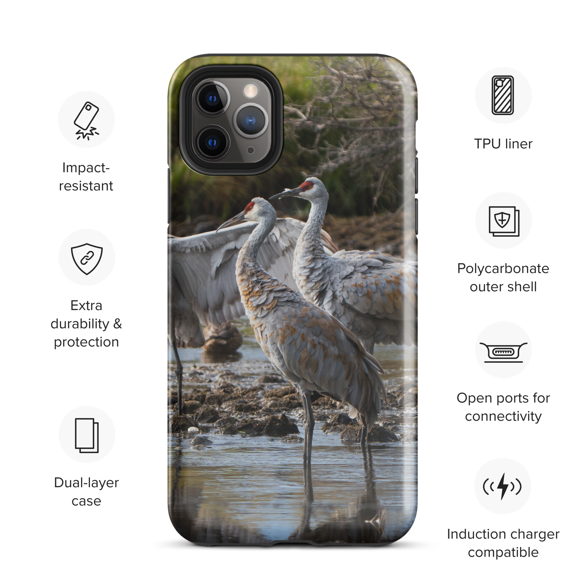 iPhone Cover &amp; Sndhill Cranes  — Carry the Wild With You