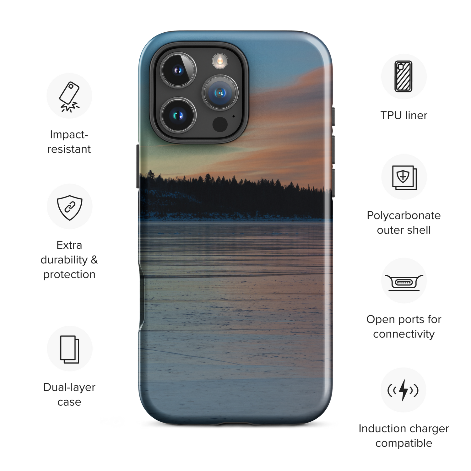 :Winter Light at New Fork Lake: Protect Your iPhone with a Touch of Frosted Beauty