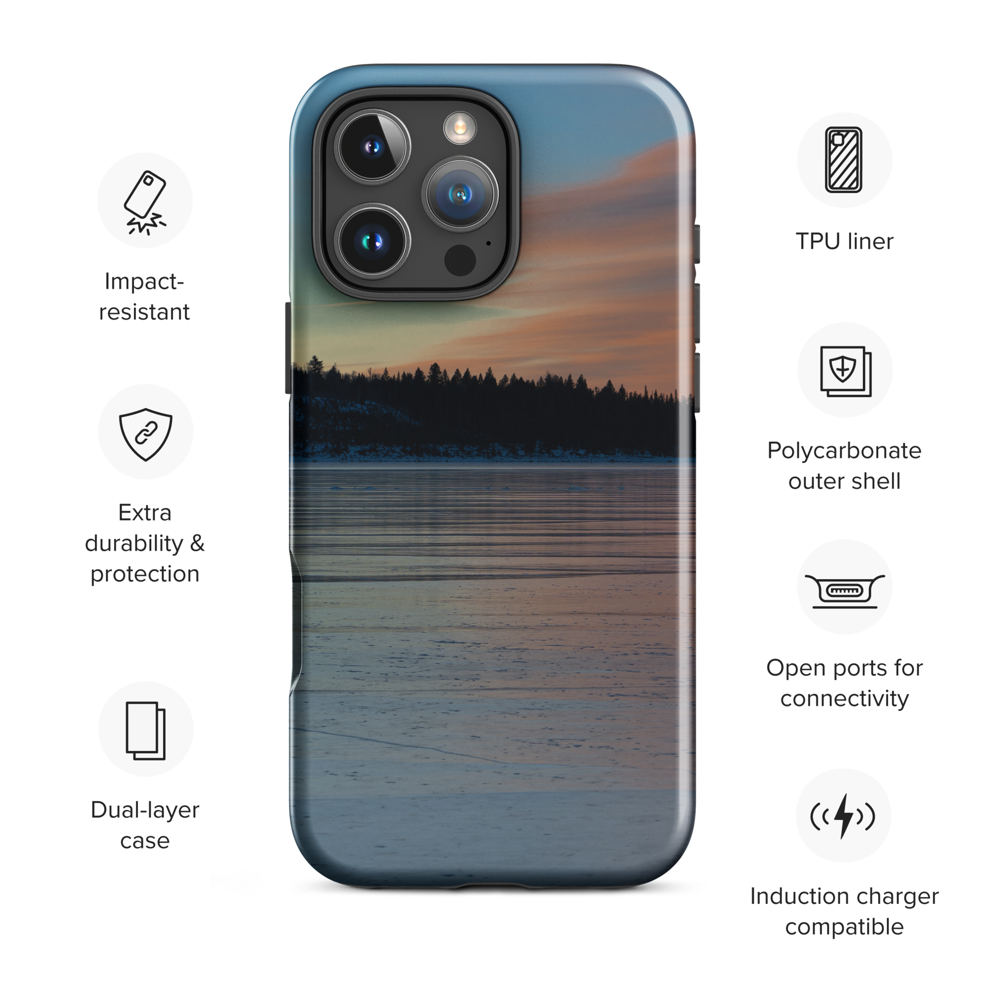 :Winter Light at New Fork Lake: Protect Your iPhone with a Touch of Frosted Beauty