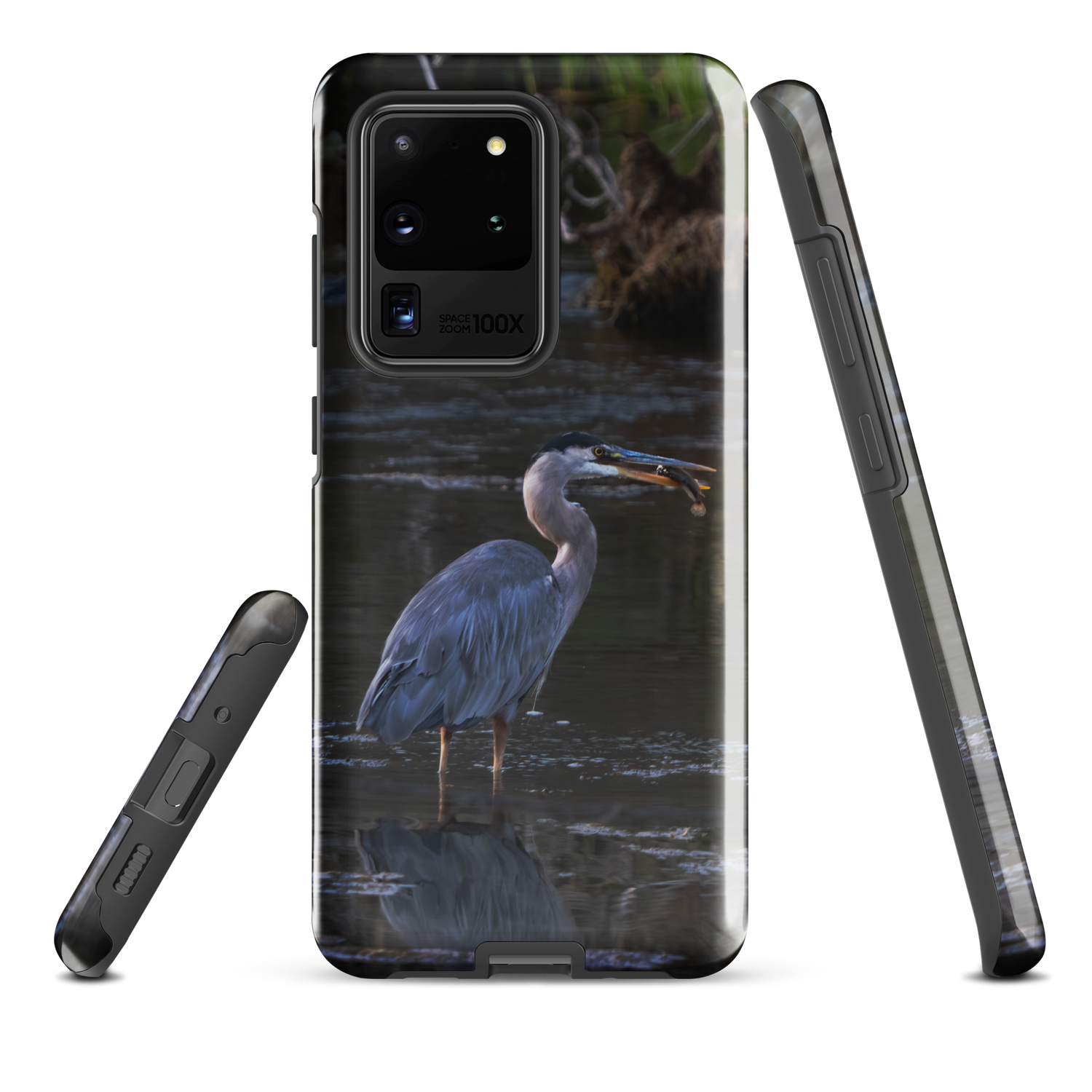 Blue Heron at sunrise — Samsung cover