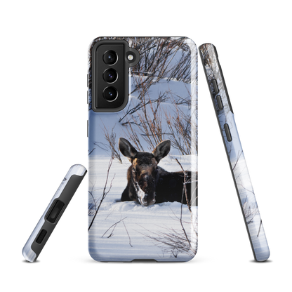 Moose Laying in the Snow Tough case for Samsung®