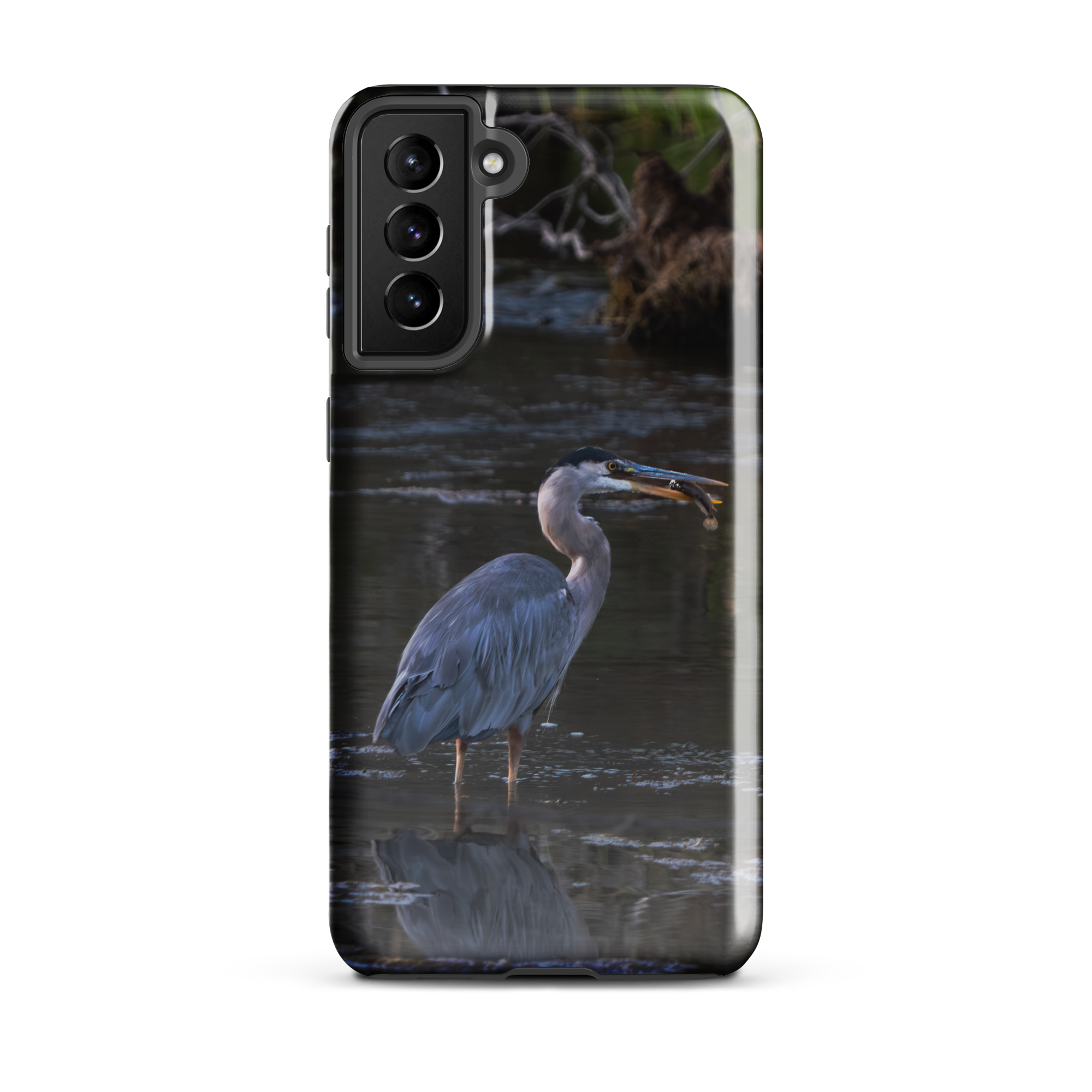 Blue Heron at sunrise — Samsung cover
