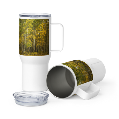 Aspens in the Fall Travel mug With a Handle