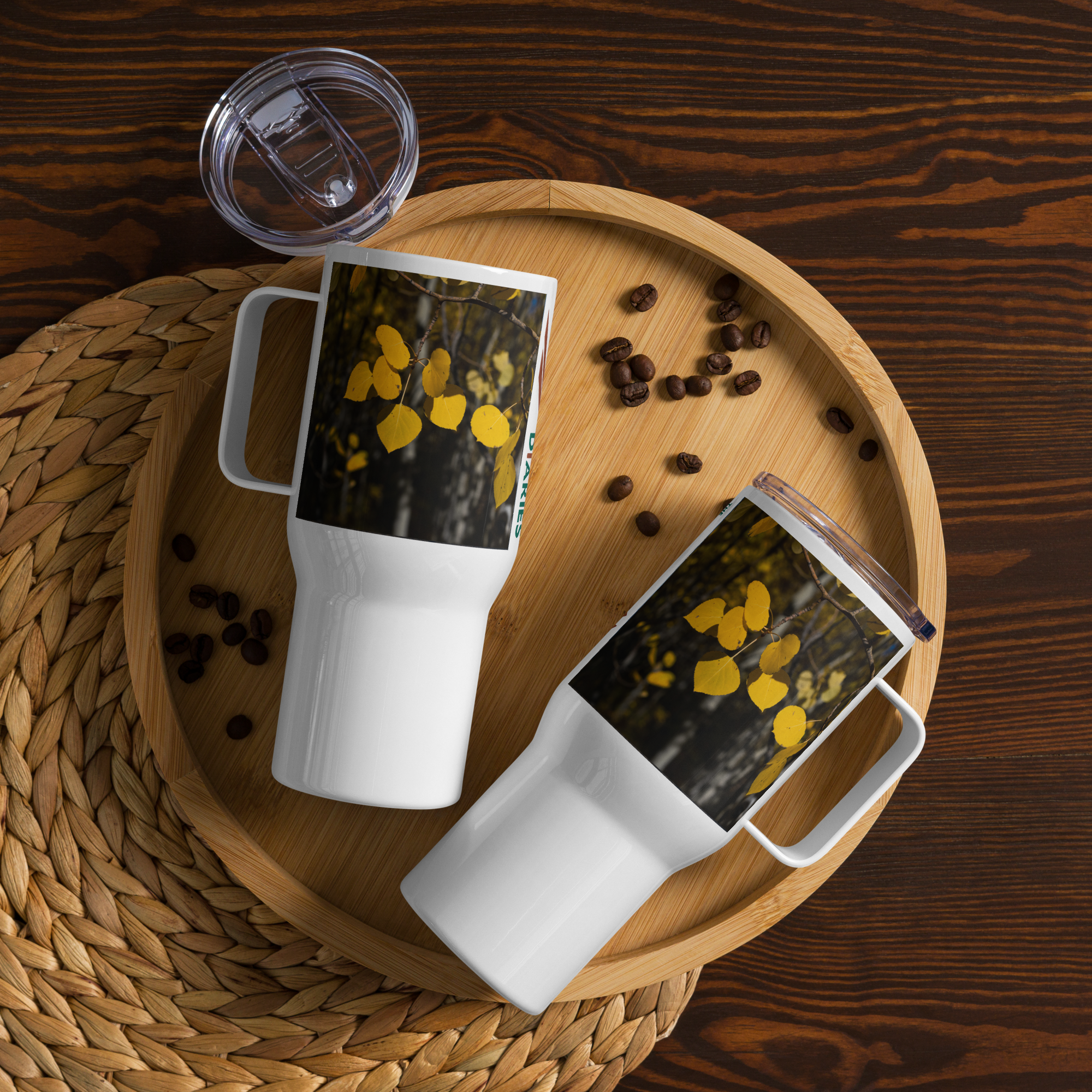 Fall Leaves Travel mug With a Handle