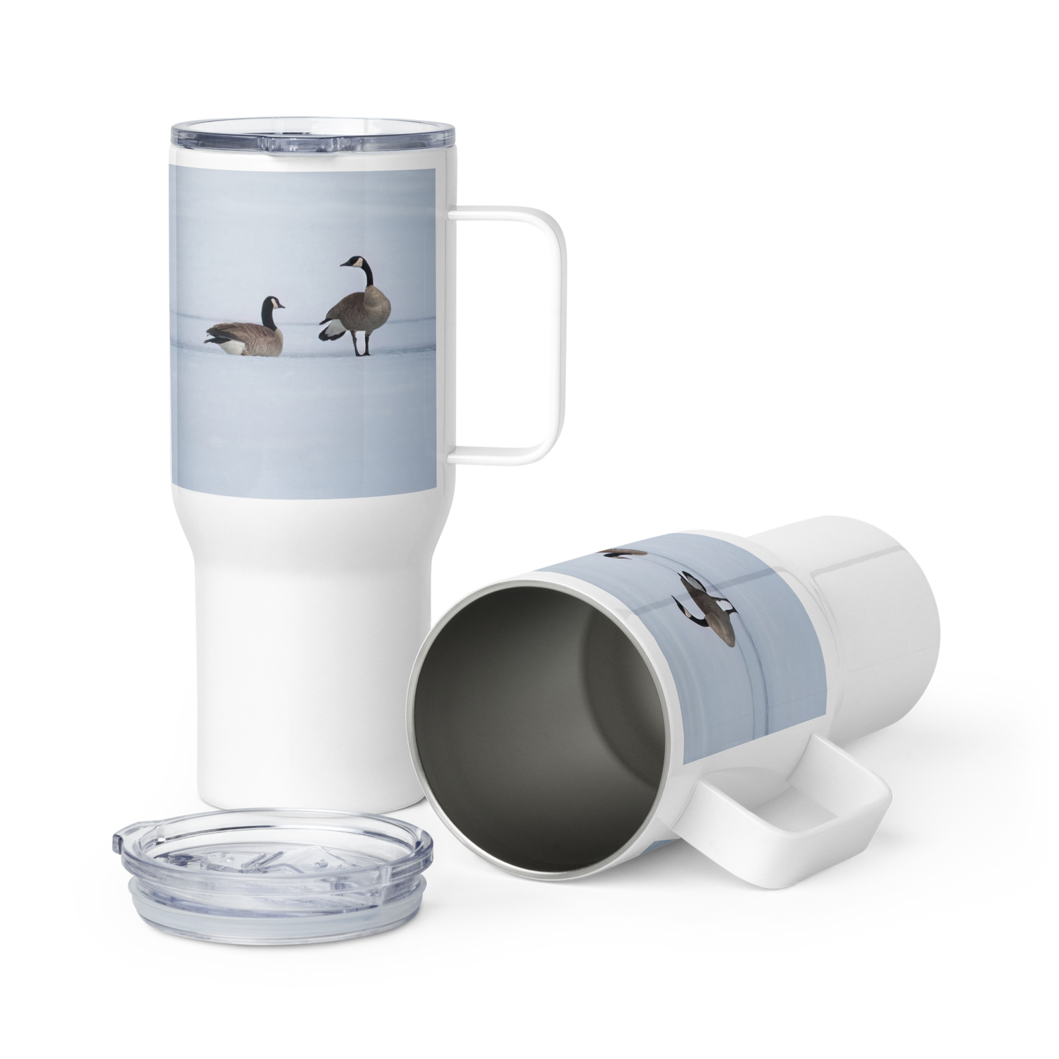 Canada Geese Travel mug with a handle
