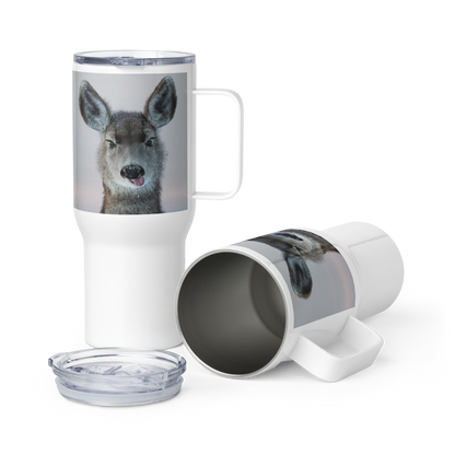 Deer Travel mug with a handle